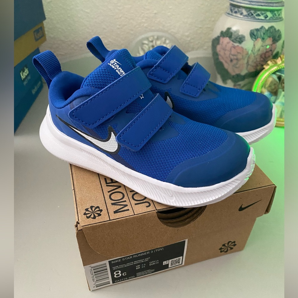 Brand New Nike Star Boys Tennis Shoes Size 8c Blue